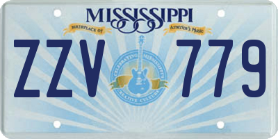 MS license plate ZZV779