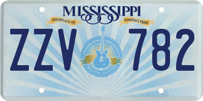 MS license plate ZZV782