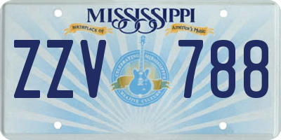 MS license plate ZZV788