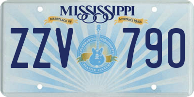 MS license plate ZZV790