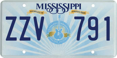 MS license plate ZZV791