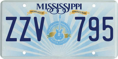 MS license plate ZZV795