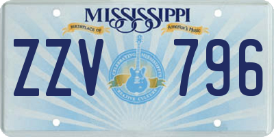 MS license plate ZZV796