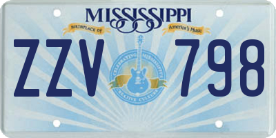 MS license plate ZZV798