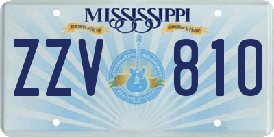 MS license plate ZZV810