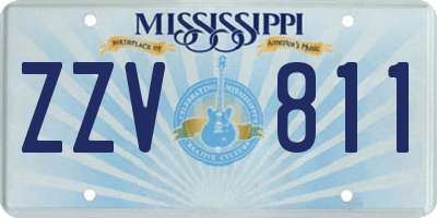 MS license plate ZZV811