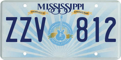 MS license plate ZZV812