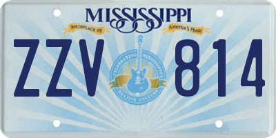 MS license plate ZZV814