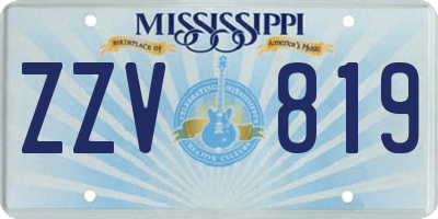 MS license plate ZZV819