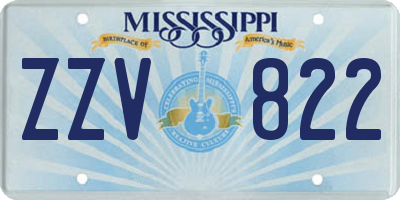 MS license plate ZZV822