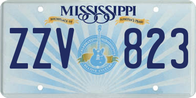 MS license plate ZZV823