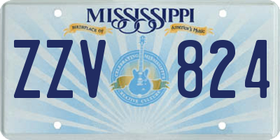 MS license plate ZZV824