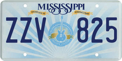 MS license plate ZZV825