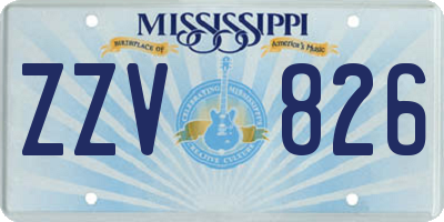 MS license plate ZZV826