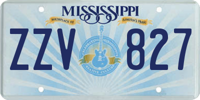 MS license plate ZZV827