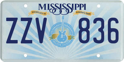 MS license plate ZZV836