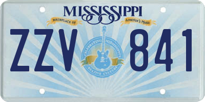 MS license plate ZZV841