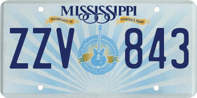 MS license plate ZZV843