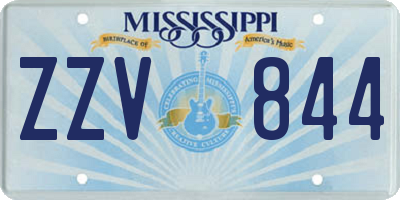 MS license plate ZZV844