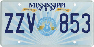 MS license plate ZZV853