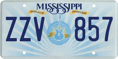 MS license plate ZZV857