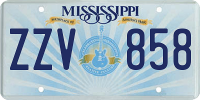 MS license plate ZZV858