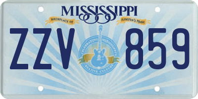 MS license plate ZZV859