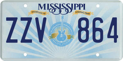 MS license plate ZZV864