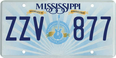 MS license plate ZZV877