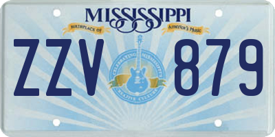 MS license plate ZZV879