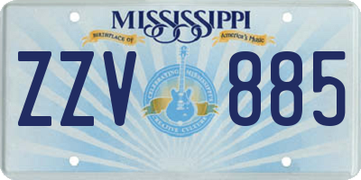 MS license plate ZZV885