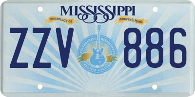 MS license plate ZZV886