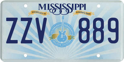 MS license plate ZZV889