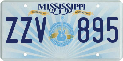 MS license plate ZZV895