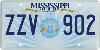 MS license plate ZZV902