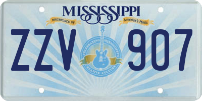 MS license plate ZZV907