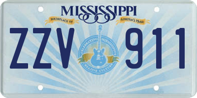 MS license plate ZZV911