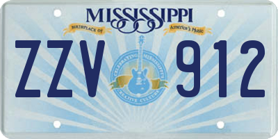 MS license plate ZZV912