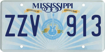 MS license plate ZZV913