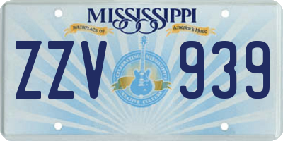 MS license plate ZZV939