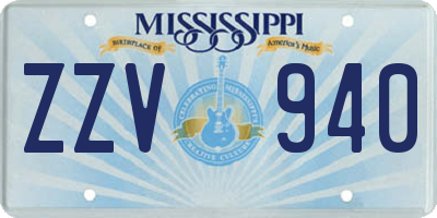 MS license plate ZZV940