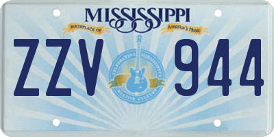 MS license plate ZZV944