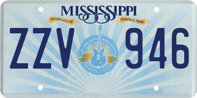 MS license plate ZZV946