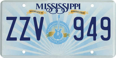 MS license plate ZZV949