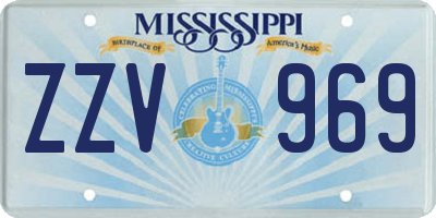 MS license plate ZZV969