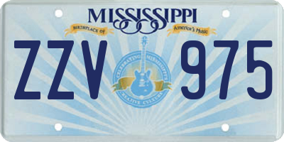 MS license plate ZZV975