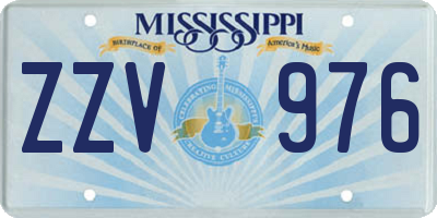 MS license plate ZZV976