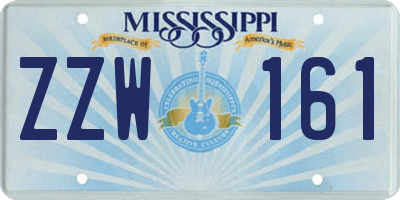 MS license plate ZZW161