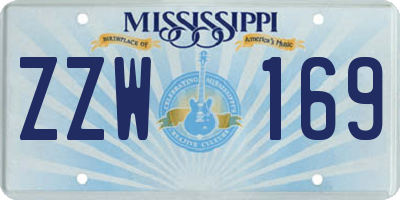 MS license plate ZZW169