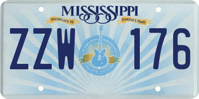 MS license plate ZZW176